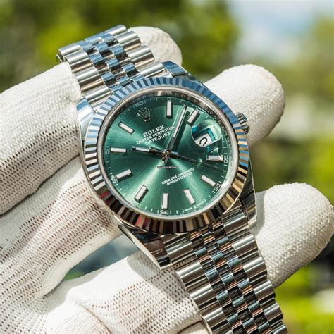 rolex green dial watch price|rolex datejust 41 price.